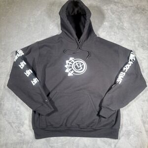Blink 182 Tour 2024 One More Time Black Puff Print Hoodie Size Medium